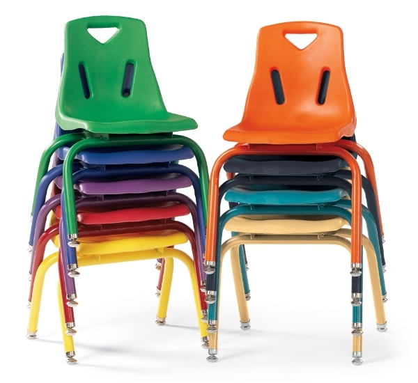 colorful stacking chairs