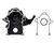 HLY20-290BK Black Mid-Mount