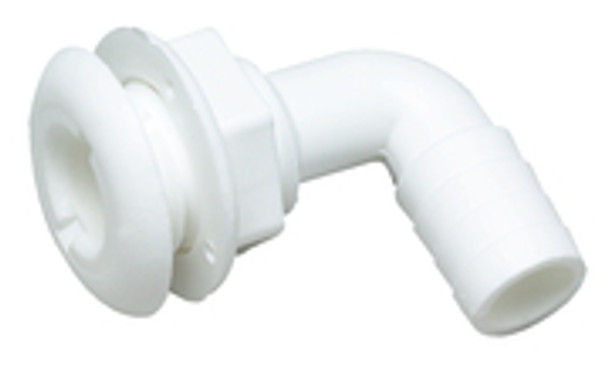 Seachoice 18121 Thru-Hull Conn-Wht 11/2"X90Deg