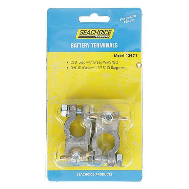 Seachoice Battery Terminal Set (Includes 3/8" Positive and 5/16" Negative)