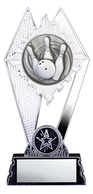 Citadel Series Silver Bowling Trophy - XGPA8804 — 7 inches