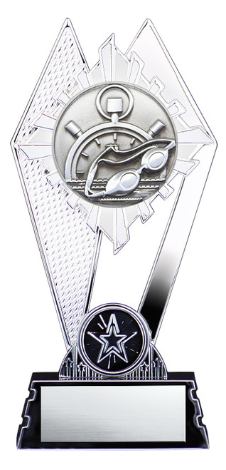 Citadel Series Silver Swimming Trophy - XGPA8814 — 7 inches