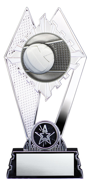 Citadel Series Silver Volleyball Trophy - XGPA8817 — 7 inches