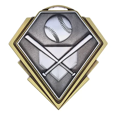 Diamond Series Baseball / Softball Medal - MMD802 — Antique Gold