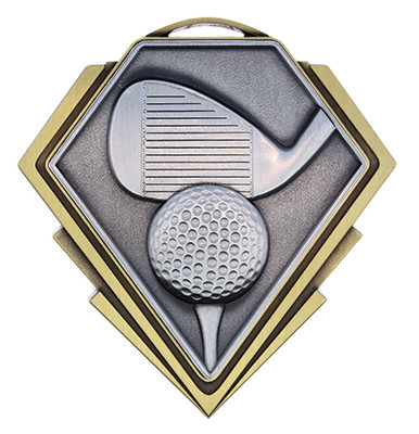 Diamond Series Golf Medal - MMD807 — 3" x 3"