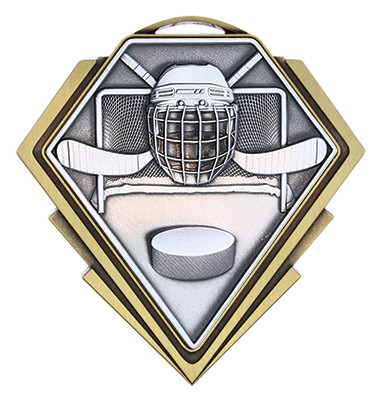 Diamond Series Hockey Medal - MMD810 — 3" x 3"
