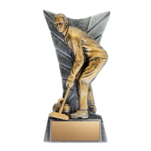 Delta Curling Male Trophy — 5.75 inches