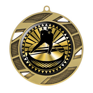 Solar Series Gold Hockey Medal — 2.75 dia