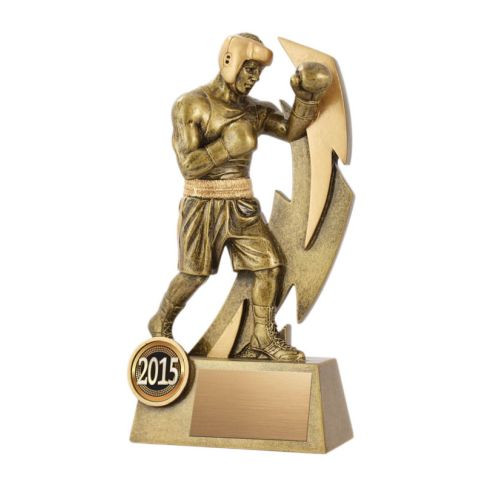 Gold Flash Boxing Trophy — 7 inches