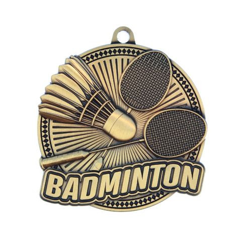 Tempo Series Badminton Medal — 2 1/4" Diameter