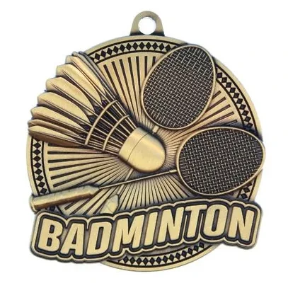 Tempo Series Badminton Medal — 2 1/4" Diameter