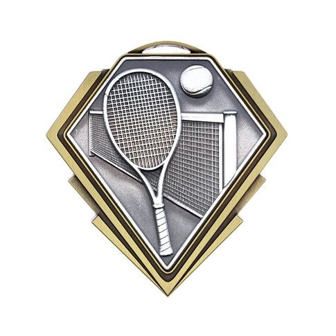 Diamond Series Tennis Medal — 3" x 3"