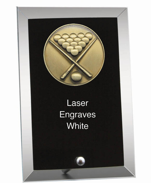 Matrix Series Billiards Glass Plaque — Gold.