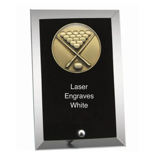 Matrix Series Billiards Glass Plaque — Gold.