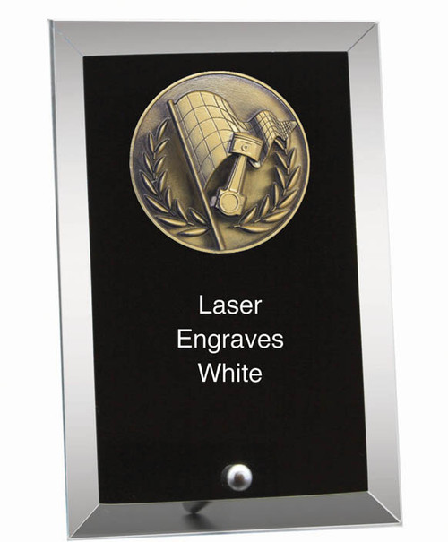 Matrix Series Motorsports Glass Plaque — Gold.