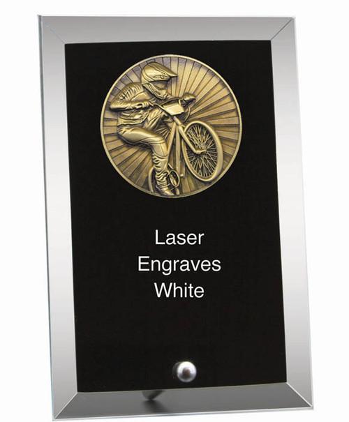 Matrix Series BMX Glass Plaque — Gold.