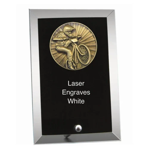 Matrix Series BMX Glass Plaque — Gold.