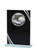 Black Reflection Soccer Glass Plaque - GLMP95313-BK — 6 inches