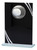 Black Reflection Volleyball Glass Plaque - GLMP95317-BK — 8 inches