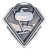 Diamond Series Curling Medal - MMD835 — Antique Silver