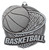 Tempo Series Basketball Medal - MSK03 — Antique Silver