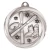 Vortex Series Skiing / Snowboarding Medal - MSL1082 — Antique Silver