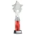 Harmony / Nova Star Insert Holder Trophy — Silver / Red, 12 inches