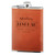 Brown Leatherette Flask - 8 oz