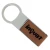 Leatherette Rectangular Keychain — Rawhide