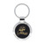 Leatherette Round Keychain