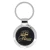 Leatherette Round Keychain