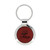 Leatherette Round Keychain — Burgundy