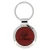 Leatherette Round Keychain — Burgundy