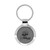 Leatherette Round Keychain — Grey
