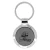 Leatherette Round Keychain — Grey