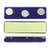 Rectangle 3 Post Badge Magnet, Blue Backing with Adhesive 1.75"