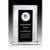 Black Reflection Mirror Glass Plaque with Insert Holder — 7"
