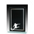 Black and Silver Soccer Glass Award — 6.75 inches
