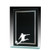 Black and Silver Soccer Glass Award — 7.5 inches