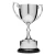 Nickel-Plated Cup on Round Base with Plinth Band — Silver