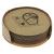 Leatherette Round Coaster Set - 6 Pieces — Sandstone