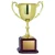 Heavy Weight Metal Cup on Rosewood Base - Gold.