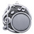 Sport Logo Music Insert Holder Medal - Antique Silver