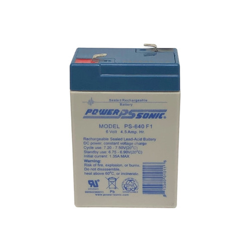 Power Sonic PS-640 Battery - 6V 4AH