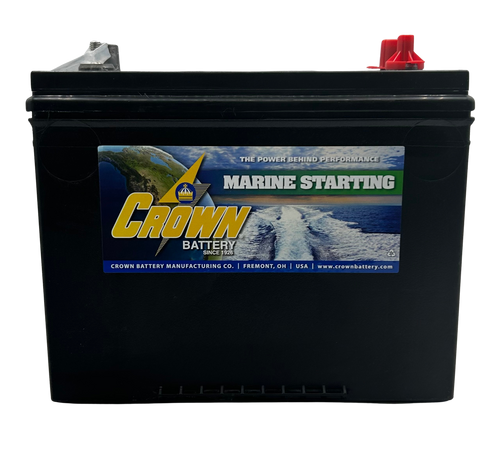 Crown MAR-1000 12V marine starting battery with left positive terminal, 800 CCA power for boats Crown MAR-1000 12V marine starting battery with left positive terminal, 800 CCA power for boats