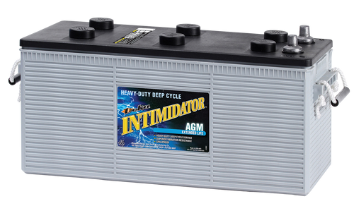 DEKA 8A4D 12V AGM battery 1100 MCA heavy-duty marine cranking amps left positive terminal 134 lbs commercial grade