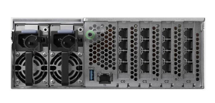 IBM Power10 s1012 9028-21B Server rear view