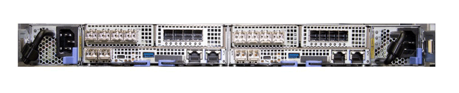 IBM 5127-A20 FlashSystem 5600 158TB NVMe control enclosure rear view with 12 drive bays and node canisters