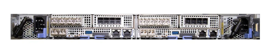 IBM 5127-A20 FlashSystem 5600 46TB NVMe control enclosure rear view with 12 drive bays and node canisters