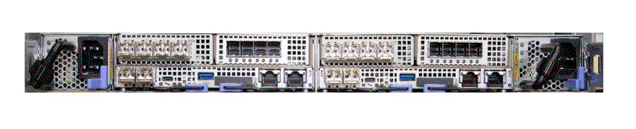 IBM 5127-A20 FlashSystem 5600 48TB NVMe control enclosure rear view with 12 drive bays and node canisters